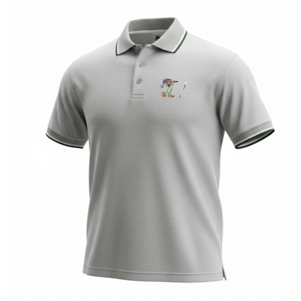 VTG Rainforest Cafe Polo Golf Shirt Men XL Grey Frog Embroidered Cotton USA